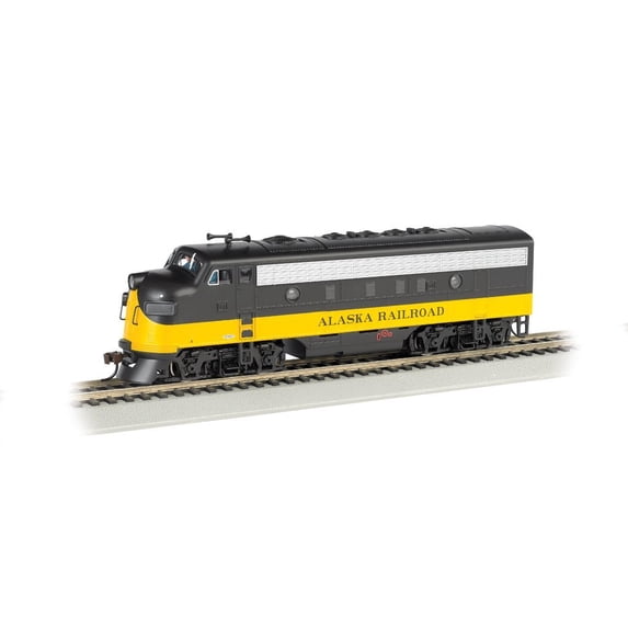 Bachmann - EMD F7A - Standard DC -- Alaska Railroad (black, yellow) - HO