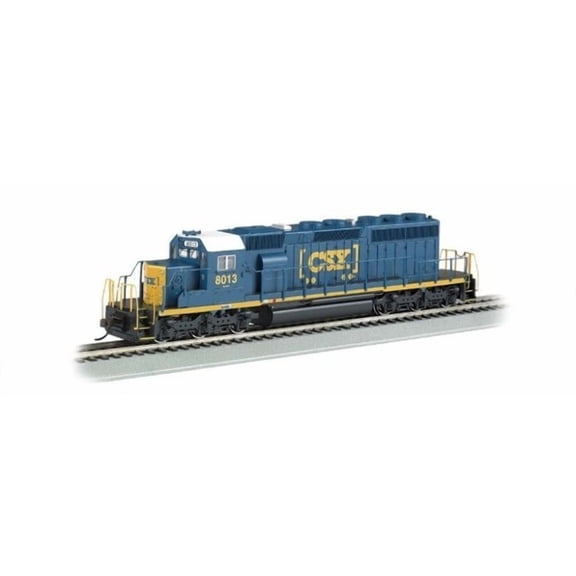 Bachmann-EMD SD40-2 w/DCC & Sound -- CSX #8013 (blue, yellow, Boxcar Logo) - HO