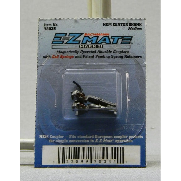 Bachmann HO Scale NEM Center Shank Coupler Medium BAC78035 (1X Pair)