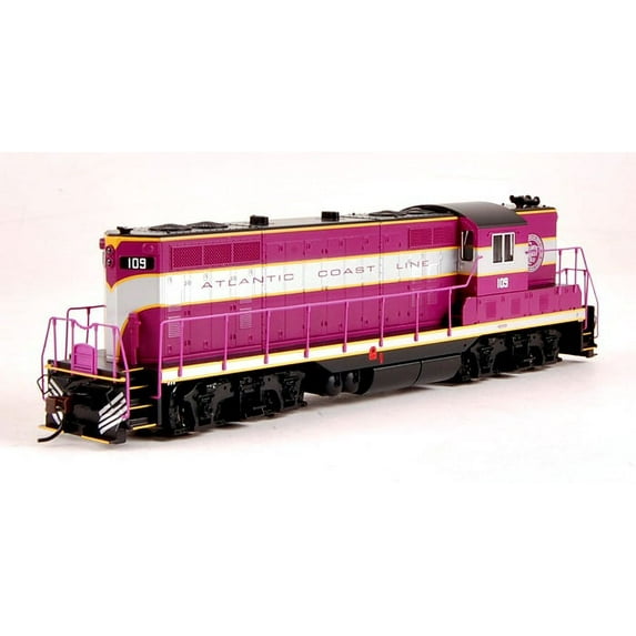 Bachmann Industries Atlantic Coast Line #109 Purple And Silver EMD Gp7 DCC Sound Value Diesel Locomotive