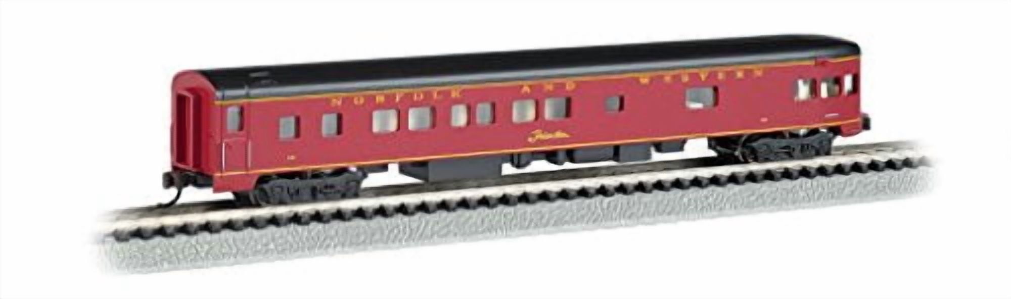 Bachmann-72' Smooth-Side Boat-Tail Observation w/Lighting - Ready to Run -- Norf