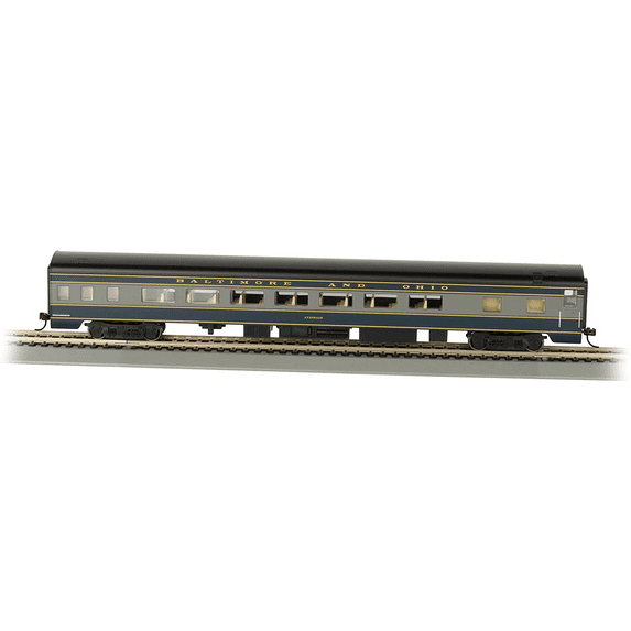 Bachmann Trains 14203 HO Scale B&O Smooth-Side Coach With Lighted Interior