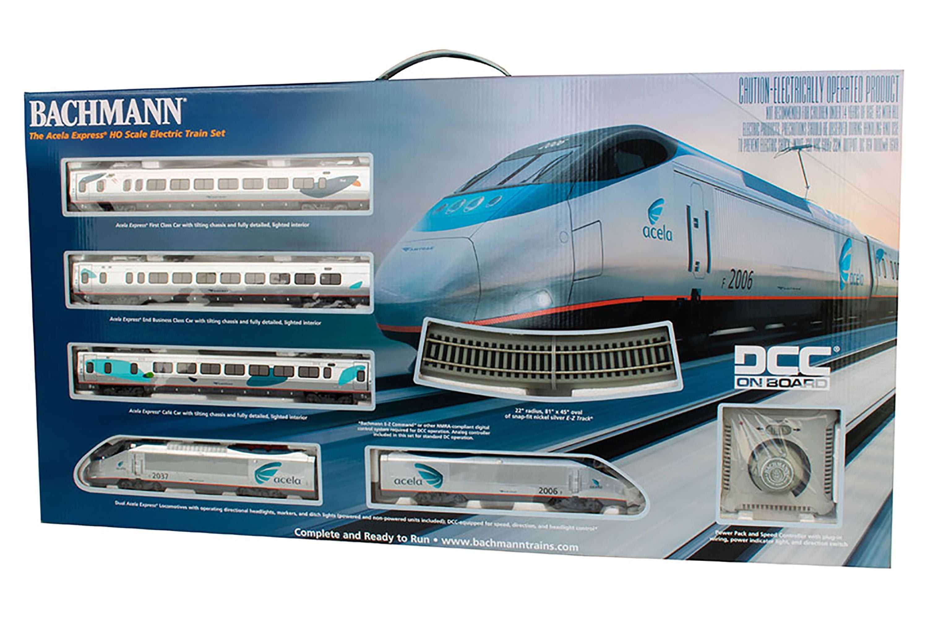 Bachmann Trains - Amtrak Acela DCC Equipped Ready To Run Electric Train Set  - HO Scale