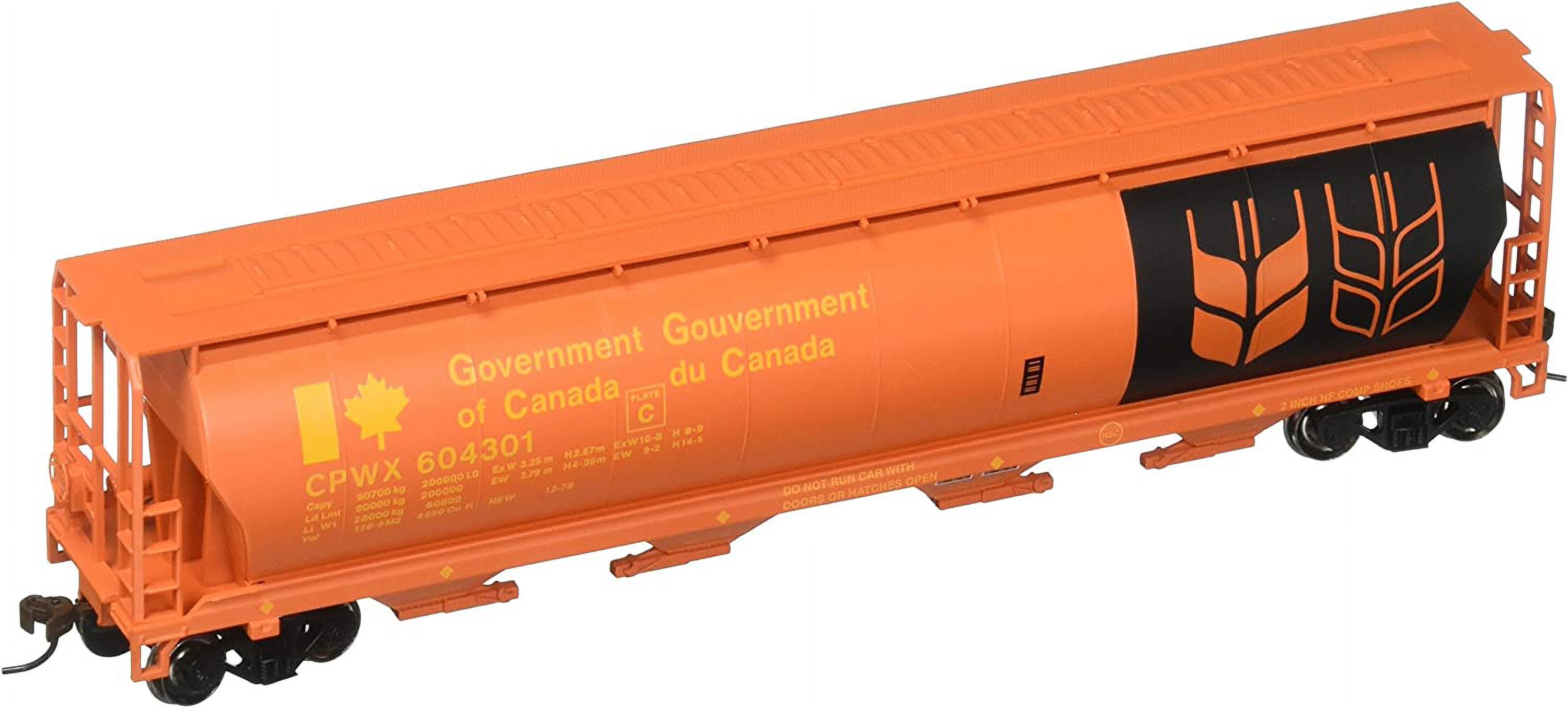 Bachmann Trains Canadian 4 Bay Cylindrical Grain Hopper Government