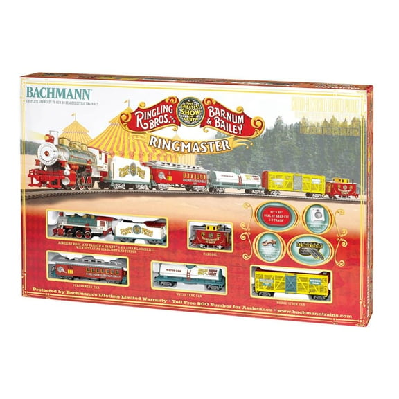 Bachmann Trains HO Scale Ringling Bros. Ringmaster Ready To Run Electric Powered Model Train Set
