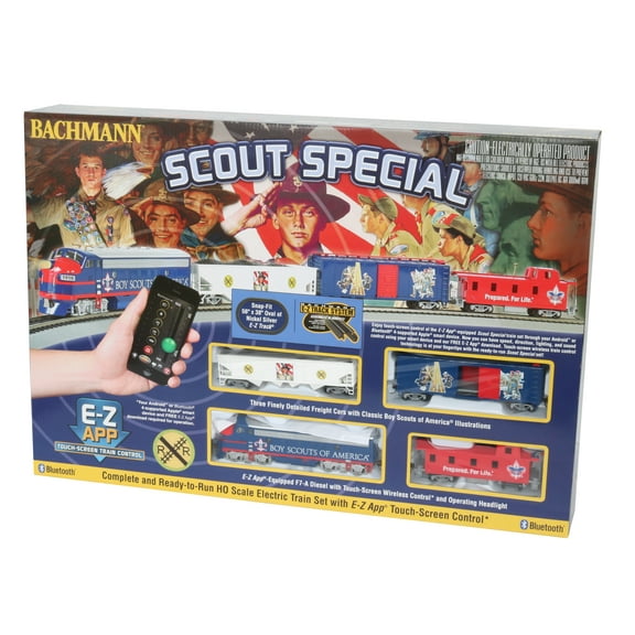 Bachmann Trains HO Scale Scout Special Boy Scouts Of America E-Z App Smart Phone Controlled Electric Train Set
