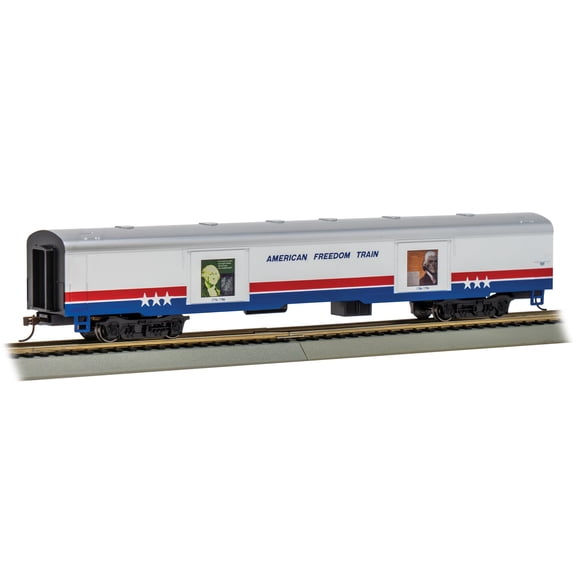 Bachmann Trains - LIMITED EDITION AMERICAN FREEDOM TRAIN CARS with LIGHTED DISPLAYS -EXHIBIT CAR #101 1776-1796 - HO Scale