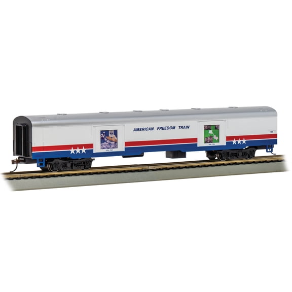 Bachmann Trains - LIMITED EDITION AMERICAN FREEDOM TRAIN CARS with LIGHTED DISPLAYS - EXHIBIT CAR #104 1836-1856 - HO Scale