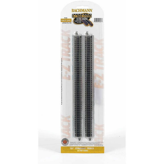 Bachmann Trains N Scale 10" Straight Train Track - 6 Pack