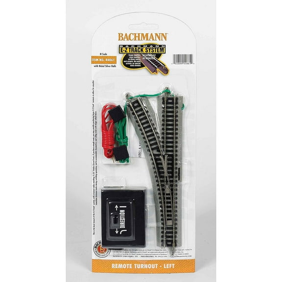 Bachmann Trains N Scale Remote Turnout Left Train Track Accessory (1/Card)
