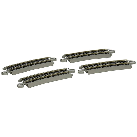 Bachmann-Curved Track w/ Nickel Silver Rail & Gray Roadbed - E-Z Track(R) -- 1/2