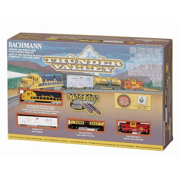 BACHMANN N SCALE THUNDER VALLEY SANTA FE FREIGHT SET 24013