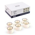thumbnail image 1 of Bacimi Handcrafted Ceramic Espresso Demitasse Mini Mugs With Handles 3.04oz / 90ml, Set of 6 White, 1 of 7