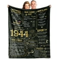 thumbnail image 1 of Back in 1984 Birthday Poster Blanket for Women Men, Black Gold 40th Birthday Gifts Idea for Mom Dad Grandpa Grandma Uncle Aunt, 40 Year Old Soft Throw Blanket 50" × 60" for Bed Sofa, 1 of 5