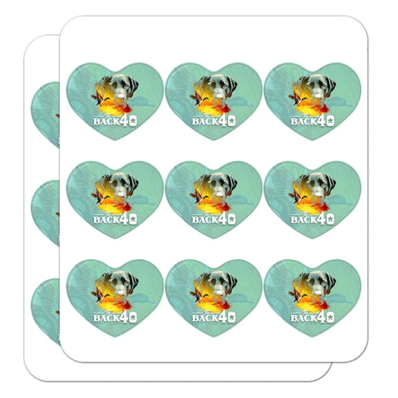 Back 40 Barn Keepin' It Rural Lab Dog Mallard Duck Hunting Heart Shaped Planner Calendar Scrapbook Craft Stickers