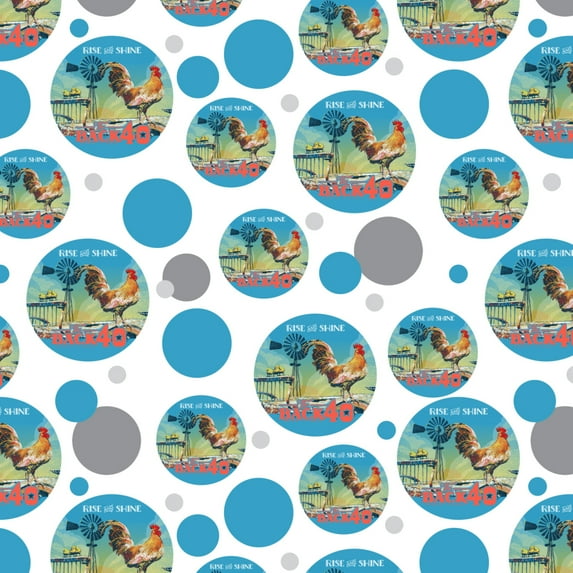 Back 40 Barn Keepin' It Rural Rise and Shine Rooster Farm Farming Premium Gift Wrap Wrapping Paper Roll