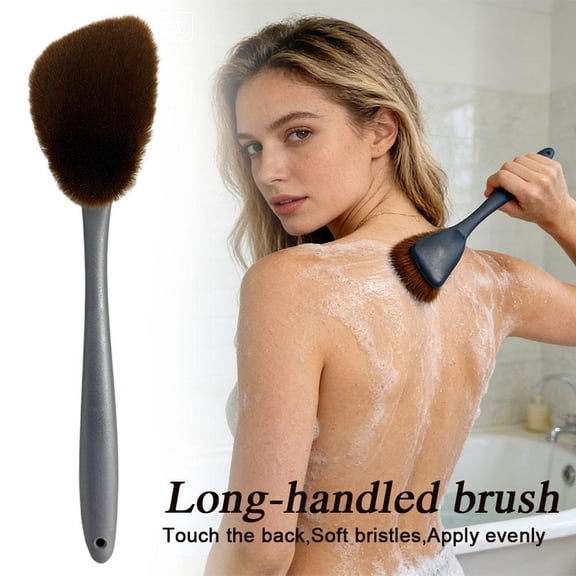 Back Applicator Brush for Lotion & Self Tanner, Long Handle Body Cream Applicator Tool, Easy Reach Back Lotion Applicator Sponge for Sunscreen, Moisturizer & Skincare Use