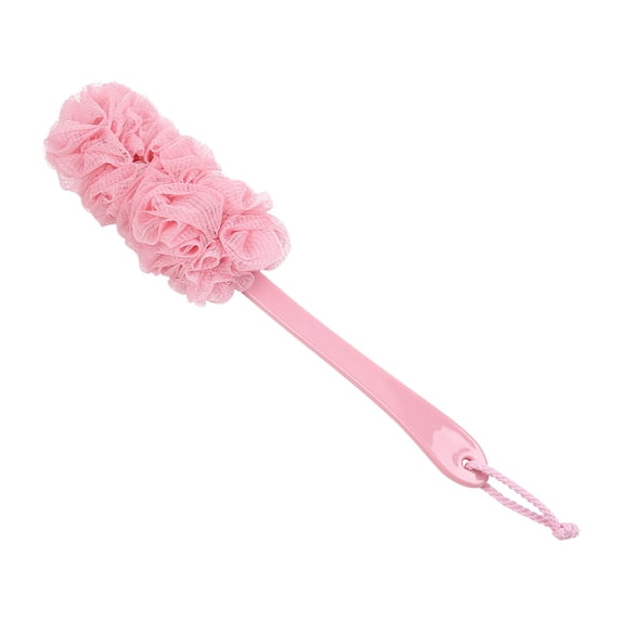 Back Bath Brush, Furenl Bath Loofah Long Handle Back Cleansing Brush Bath Body Brush Soft Nylon Mesh Sponge Bath Loofah Men and Women Exfoliating Scrub Cleansing Loofah for Elderly, 1X Brush
