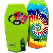 Back Bay Play Pro Series 37" Lightweight Bodyboard Wrist Leash Kid Adult-Tie Dye Green Boogie Board