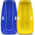 thumbnail image 1 of Back Bay Play Winter Snow Sleds Plastic Snow Sled for Kids and Adults - 35" Single Rider Kids Sled Made Durable, Snow Sleds for Kids and Adult Heavy Duty Fast Sliding - Kids Snow Sled with Rope, 1 of 6