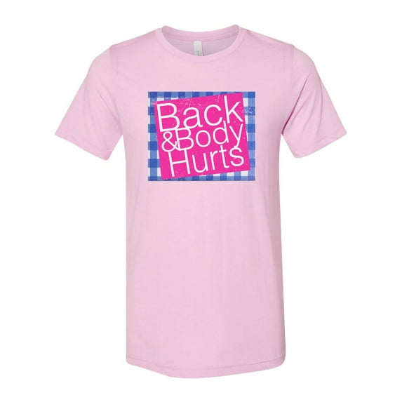 "Back And Body Hurts Shirt, Getting Old Shirt, Over The Hill, Birthday Gift, Funny Shirts, Unisex Fit, Getting Older Shirt, Gift For Her, Lilac, LARGE"
