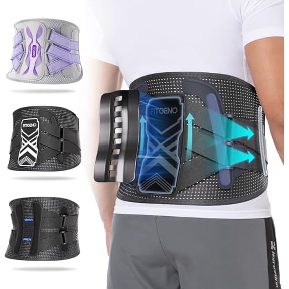 Back Brace for Lower Back Pain Relief: Adjustable Support with Ergonomic Lumbar Pad for Herniated Disc Sciatica and Lumbar Strain - Breathable Design for Men & Women (L/XL)
