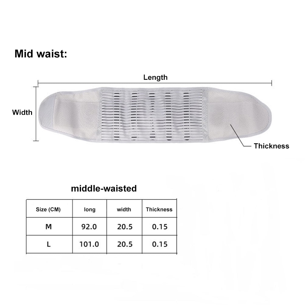 Back Brace Lower Back Support Belt Breathable Waist Support Straps for
