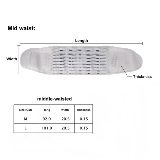 Back Brace Lower Back Support Belt Breathable Waist Support Straps for