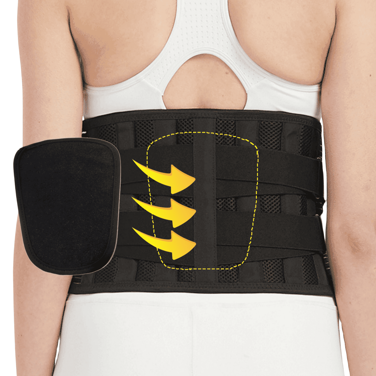 Neoprene Waist Support Lower Back Pain Belt Brace - Velcro