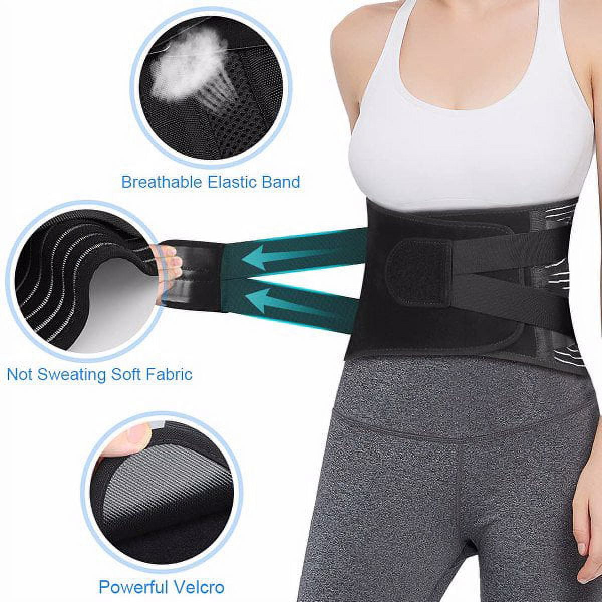 Back Brace for Lower Back Pain Women Men with Adjustable Air Mesh Back Brace,  Comfortable Support Belt for Heavy Lifting Work, Back Support Belt with 5  Stays to Efficiently Relief Sciatica Pain-S 