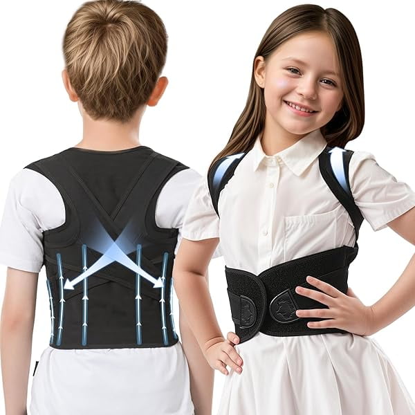 Back Brace Posture Corrector for Kids, Adjustable Full Back Support