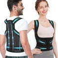 thumbnail image 1 of Back Brace Posture Corrector, Shoulder Straightener, Adjustable Full Back Support for Women and Men, Upper and Lower Back Pain Relief - Scoliosis, Hunchback, Hump, Thoracic, Spine Corrector - Large, 1 of 8
