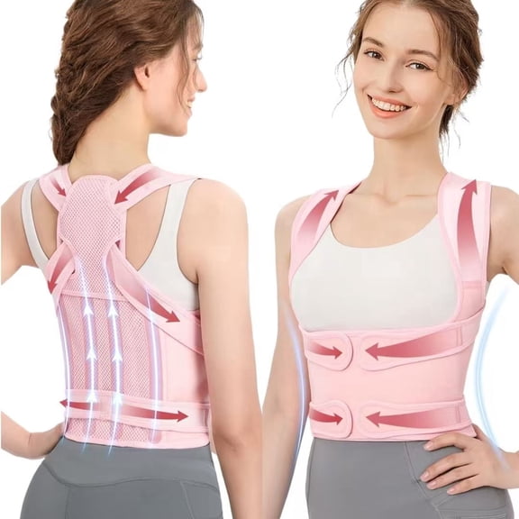 Back Brace Posture Corrector for Women, Back Straightener Posture Corrector, Scoliosis and Hunchback Correction, Back Pain, Spine Corrector, Support, Adjustable Posture Trainer,Pink
