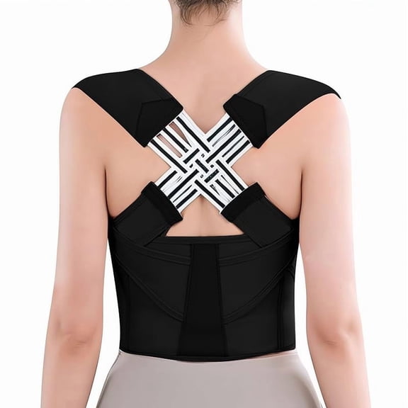 Back Brace Posture Corrector for Women and Men – Adjustable Upper Back Support for Pain Relief, Spine Alignment, and Shoulder Posture Correction, Invisible Under Clothes