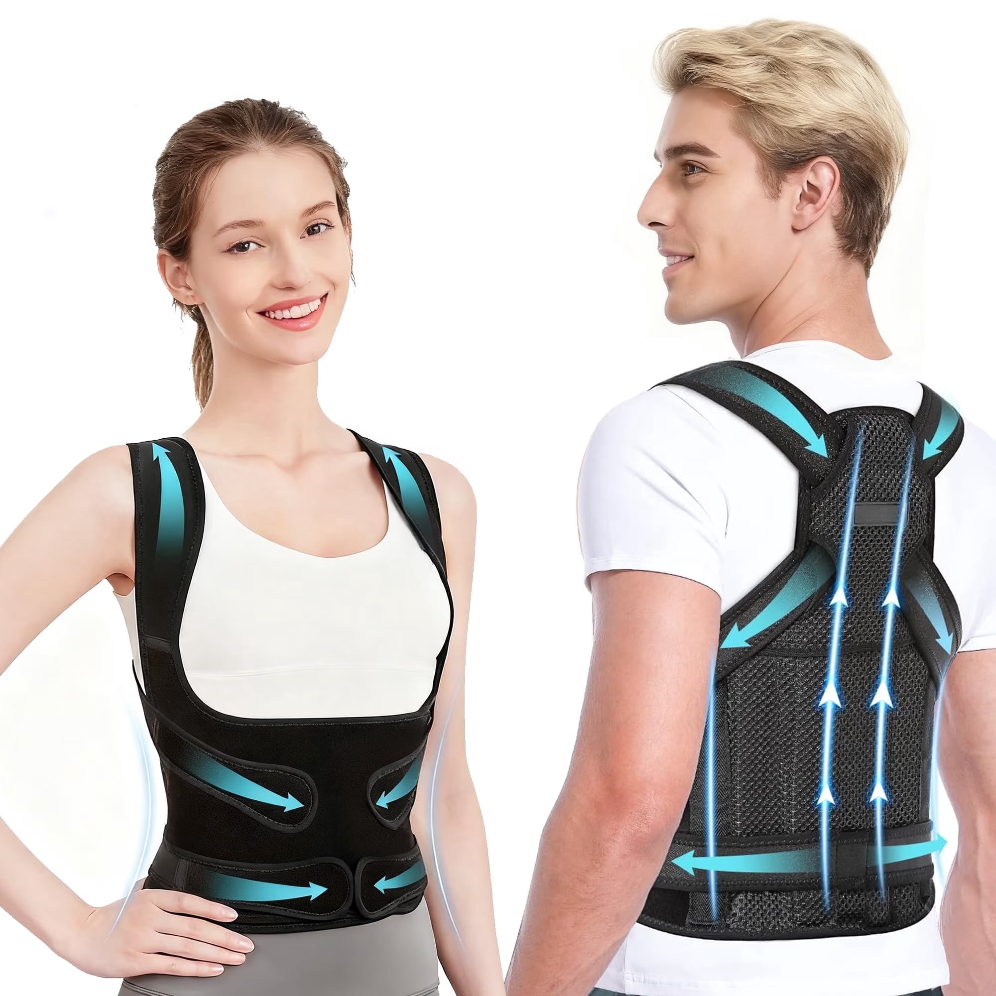 Back Brace Posture Corrector for Women and Men, Back Straightener Posture Corrector, Scoliosis and Hunchback Correction, Back Pain, Spine Corrector, Support, Adjustable Posture Trainer, S