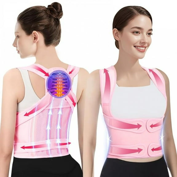 Back Brace Posture Corrector for Women and Men - Effective Straightener for Scoliosis, Hunchback Correction, Lower Back Pain Relief, Spine Alignment, and Posture Training