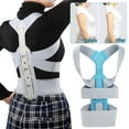 thumbnail image 1 of Back Brace, Posture Corrector for Spine Support, Kyphosis Hunchback Osteoporosis Lumbar Vertebrae Correction with Mesh Breathable Design, Light Blue, 1 of 2