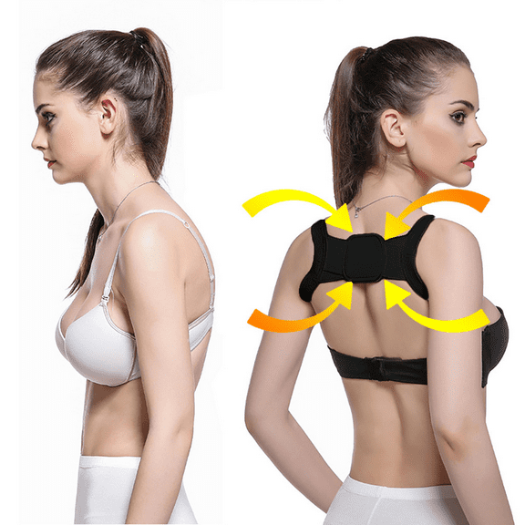 Back Brace Posture Corrector for women- Bionic System Adjustable Upper Back Support Shoulder Posture Brace for Women, Back Straightener Neck Pain Relief