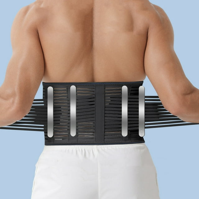 Back Brace Support Belt-Lumbar Support Back Brace for Back Pain, Sciatica, Scoliosis, Herniated Disc Adjustable Support Straps-Lower Back Brace with Removable Lumbar Pad for Men & Women