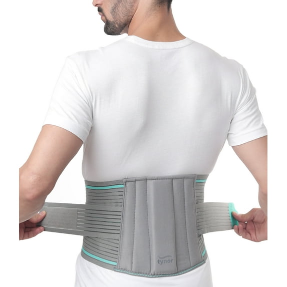 Back Brace by TYNOR | Tynor Lumbo Sacral Belt (Back Support for Men & Women, Herniated Disc, Sciatica, Scoliosis, Lumbar Back Support Belt with Compression, Adjustable Lumbar Support) Small, 1 Unit