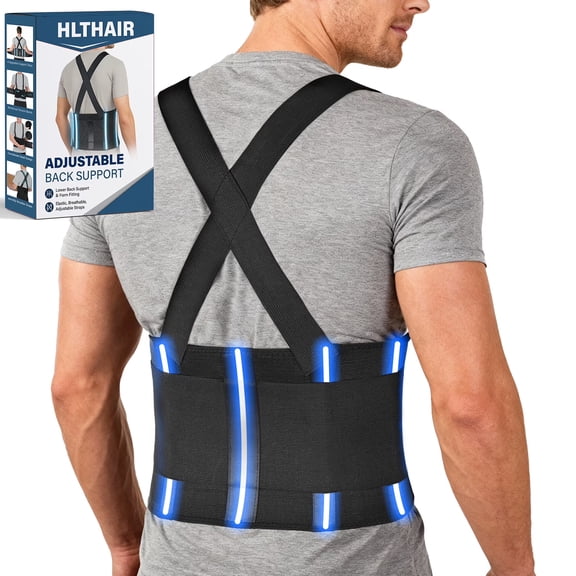 Back Brace for Lower Back Pain Back Support Brace Relief with 4 Stays, Breathable Back Support Belt for Heavy Lifting Work, XL
