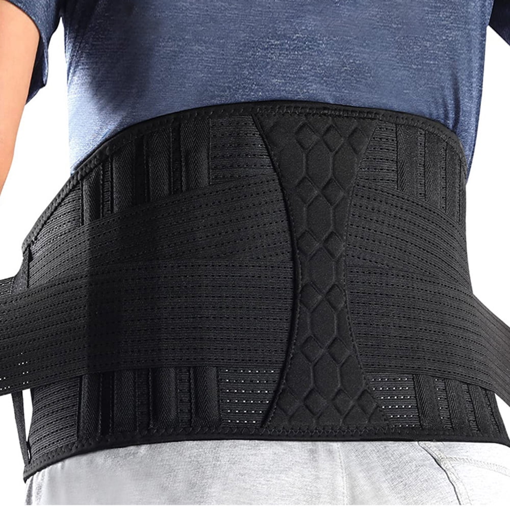 Back Brace for Lower Back Pain Relief with Bionic Spine Support and Removable Pads for Hot Cold Therapy.Back Support Belt, Lightweight and Breathable