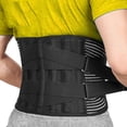 thumbnail image 1 of Back Brace for Men and Women Adjustable Lumbar Back Brace Breathable Waist Support Belt Support Straps Back Support Belt, 1 of 14