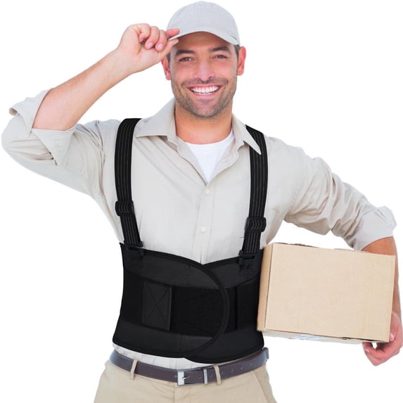 Back Brace with Adjustable Suspender Straps