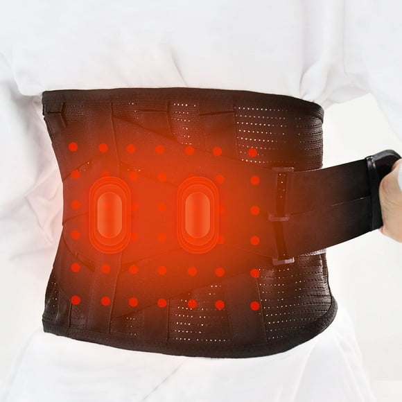Back Braces by GINEKOO - Breathable Back Support Belt with Heating Pad for Lower Back Pain Relief, Lumbar Support for Men and Women for Herniated Discs, Sciatica(M)