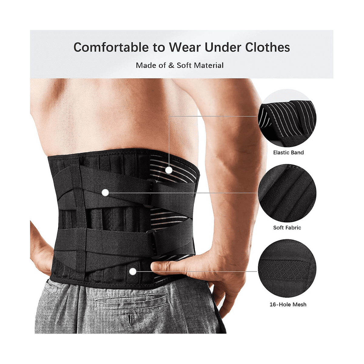 Back Braces for Lower Back Relief Breathable Back Support Belt for Work