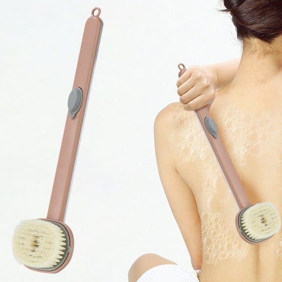Back Brush Long Handle for Shower Elderly, Bath Brush with Soap Dispenser, Long Handle Bath Massage Cleaning Brush with Soap Dispenser, Back Scrubber for Shower Men and Women