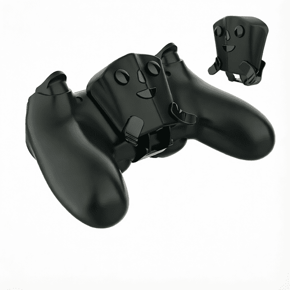 For Back Button Attachment Compatible with DualShock 4 Wireless Controller PS4 Controller 4 Remappable Rear Paddles Turbo Rapid Fire Micro USB Charging Port 3.5mm Audio Jack Extension Adapter