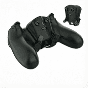 For Back Button Attachment Compatible with DualShock 4 Wireless Controller PS4 Controller 4 Remappable Rear Paddles Turbo Rapid Fire Micro USB Charging Port 3.5mm Audio Jack Extension Adapter