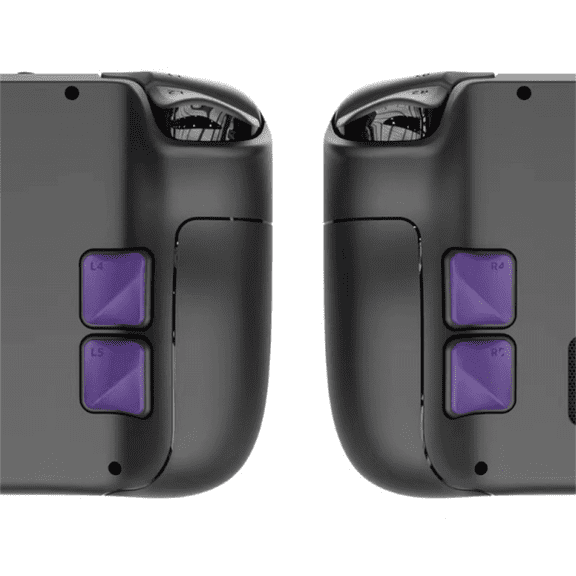Back Button Enhancement Set for Steam Deck, Non-Skidding Pads Handle Grip for Steam Deck, Grip Backs Button Accessory-Purple